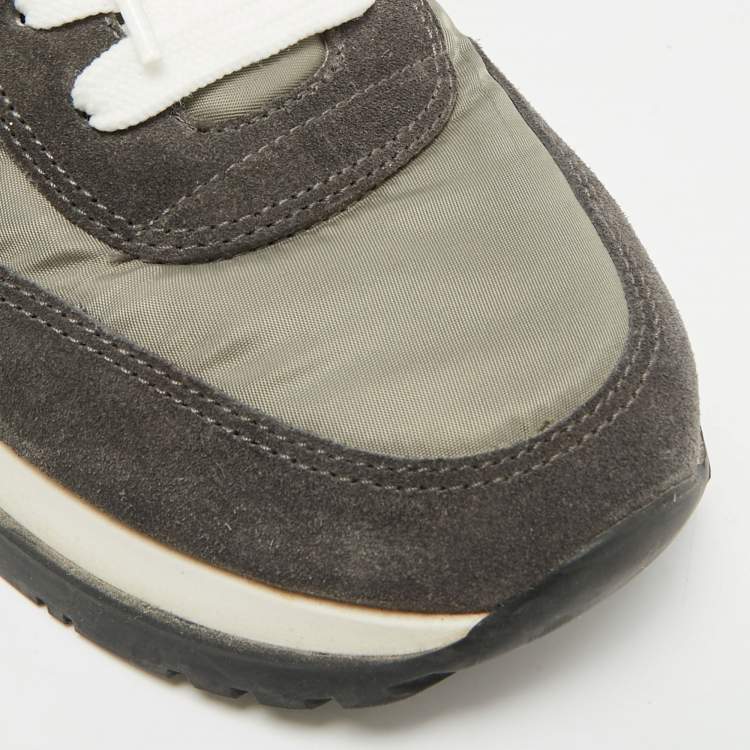 Pre Owned Dsquared2 Runner Size 43 Grey/Black Suede Lace Up Sneakers