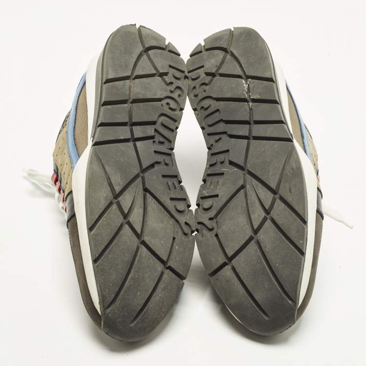 Pre Owned Dsquared2 Legendary Size 43 Multicolor Nubuck and Leather Low Top Sneakers