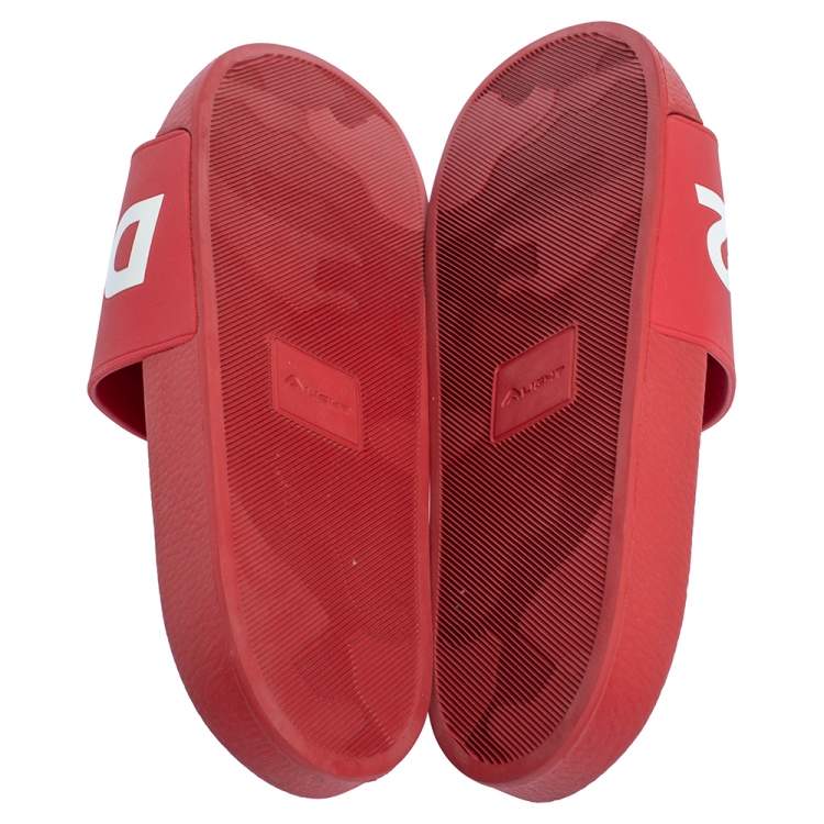 Pre Owned Dsquared2 Red Rubber Dune Logo Pool Slide Sandals Size 43