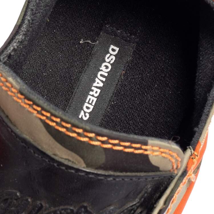 Pre Owned Dsquared Camouflage Fabric Low Top Sneakers Size 43