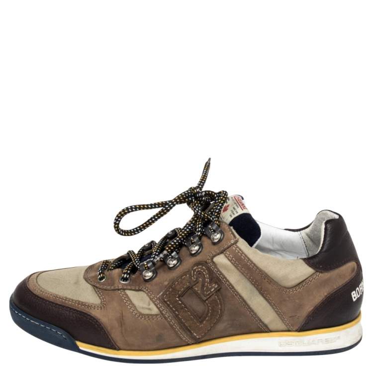 Pre Owned DSquared2 Multicolor Leather And Suede Winner Lace Up Sneakers Size 41
