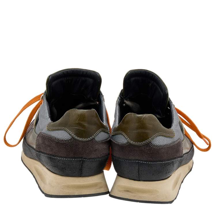 Pre Owned Dsqaured2 Multicolor Leather And Mesh Low Top Sneakers Size 43