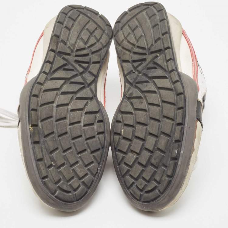 Pre Owned Dsquared2 Multicolor Leather and Fabric Low Top Sneakers Size 44