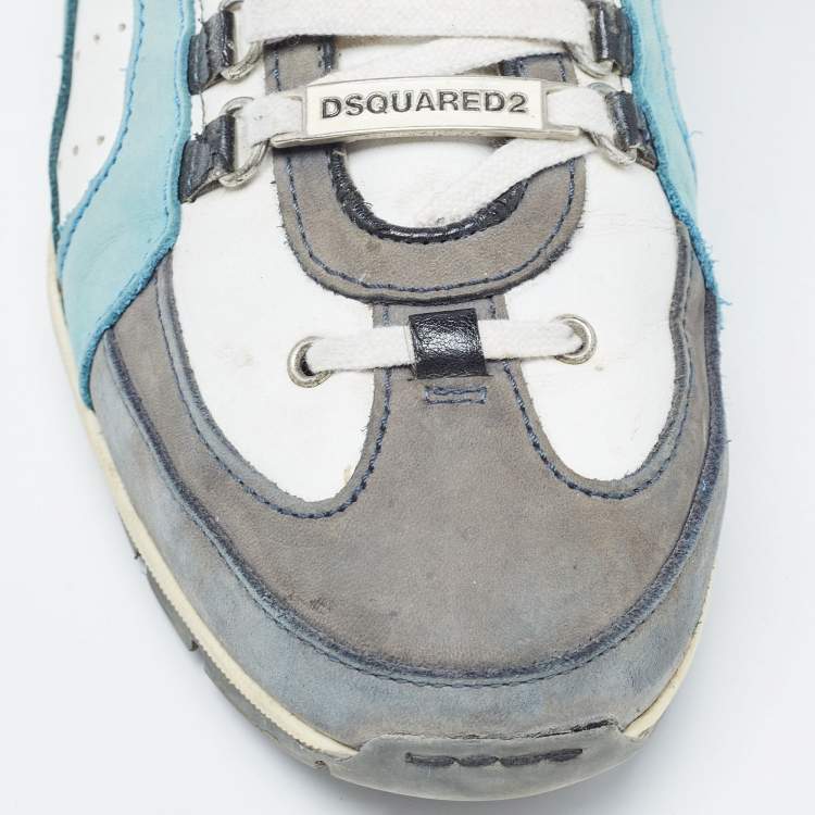 Pre Owned Dsquared2 Multicolor Leather 551 Low Top Sneakers Size 42