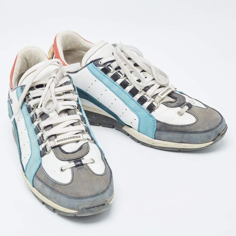 Pre Owned Dsquared2 Multicolor Leather 551 Low Top Sneakers Size 42