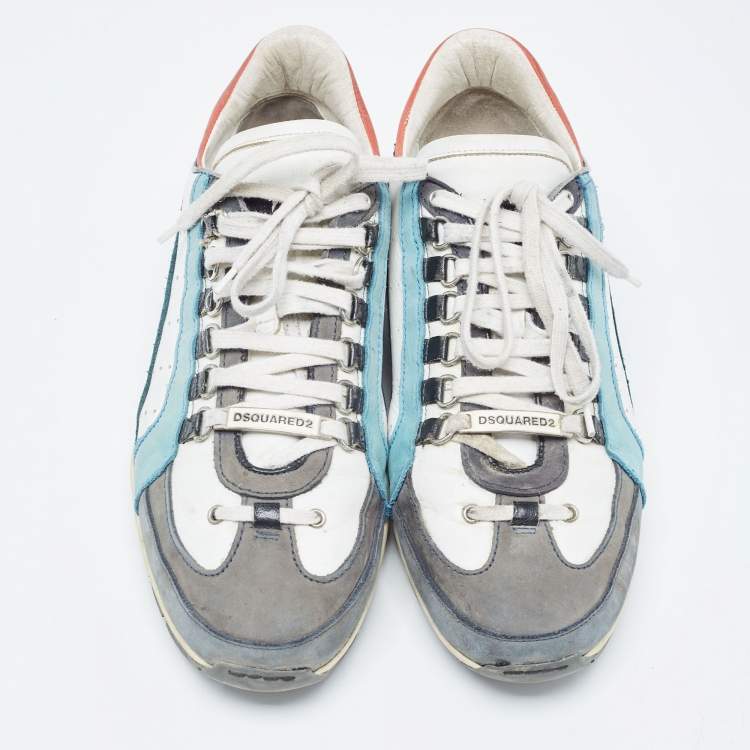 Pre Owned Dsquared2 Multicolor Leather 551 Low Top Sneakers Size 42
