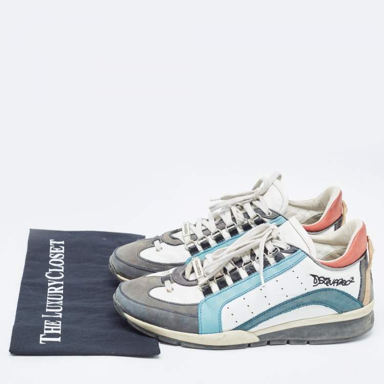 Pre Owned Dsquared2 Multicolor Leather 551 Low Top Sneakers Size 42