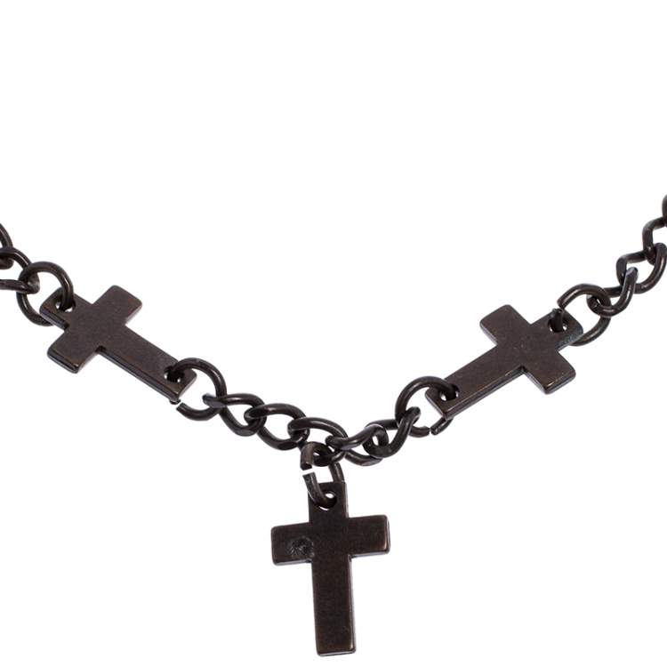 Dsquared2 Black Cross Pant Chain Keychain Dsquared2