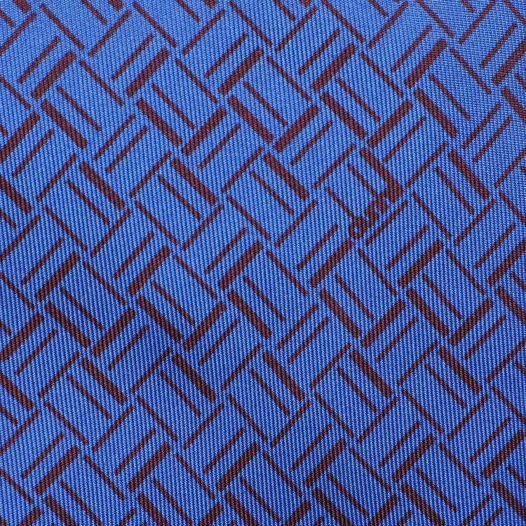 Pre Owned Dunhill Blue Printed Mulberry Silk Tie