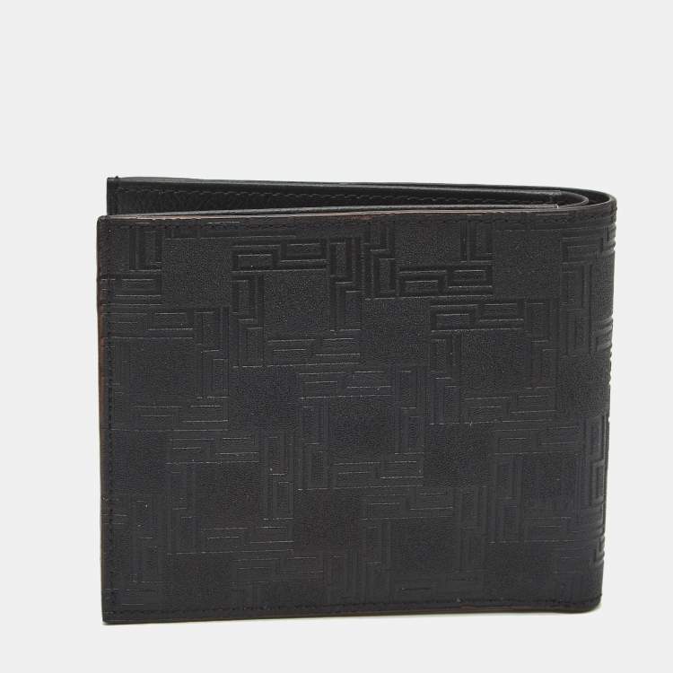 Pre Owned Dunhil Black Sidecar Ballpoint Pen with Wallet Set