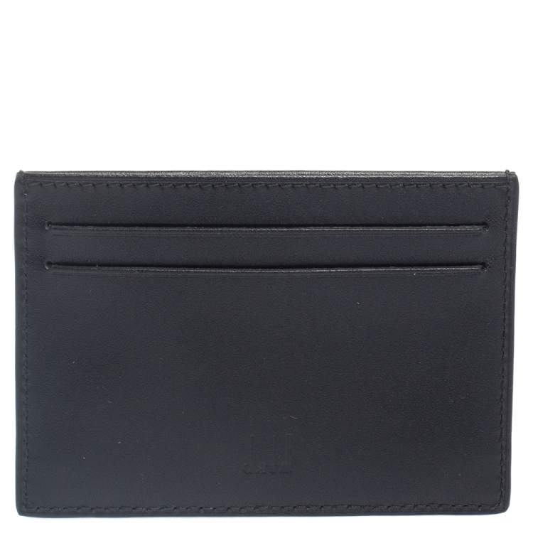 Pre Owned Dunhill Black Leather Card Holder