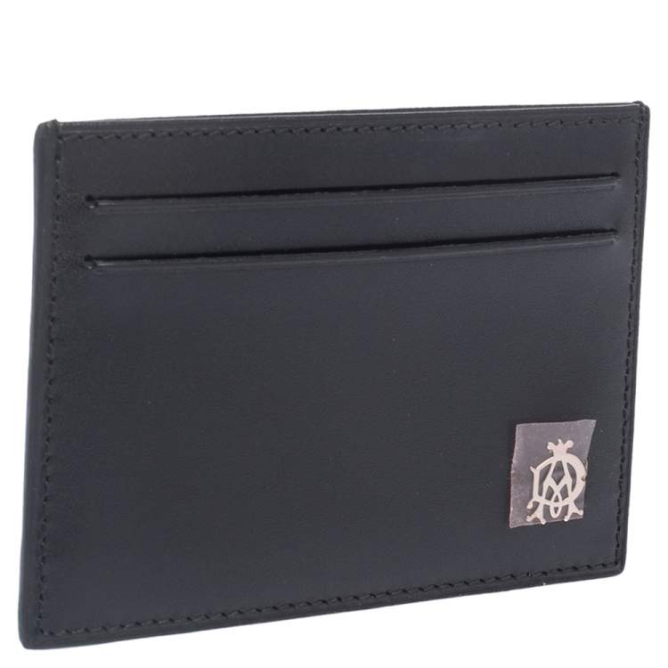 Pre Owned Dunhill Black Leather Card Holder