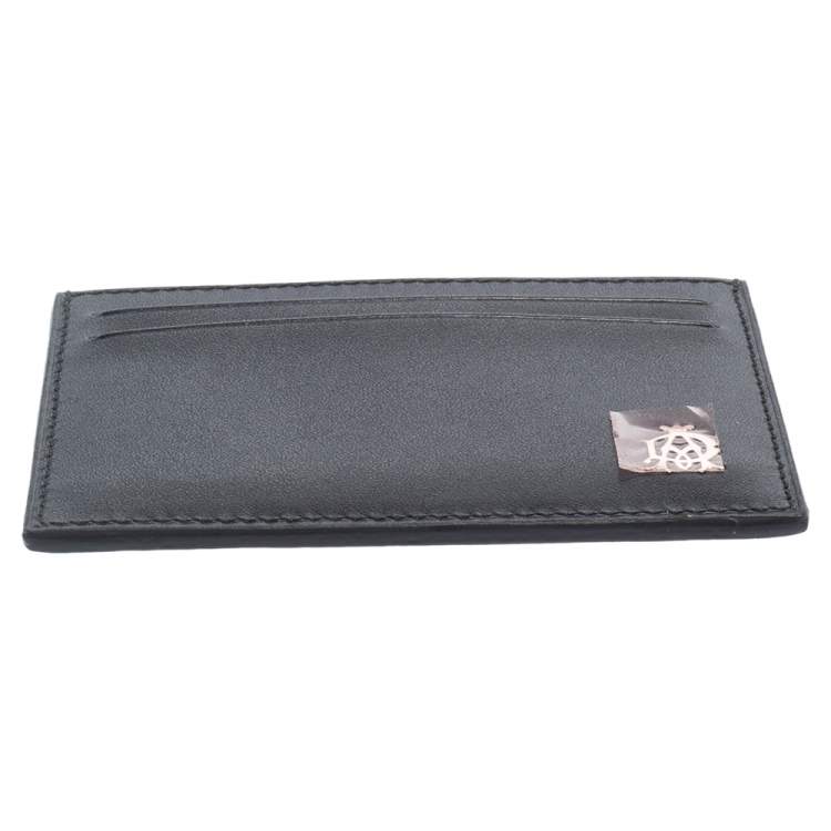 Pre Owned Dunhill Black Leather Card Holder