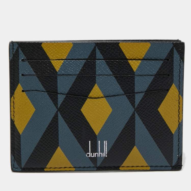 Pre Owned Dunhill Multicolor Cadogan Print Leather Card Holder
