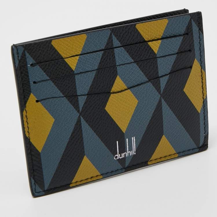Pre Owned Dunhill Multicolor Cadogan Print Leather Card Holder