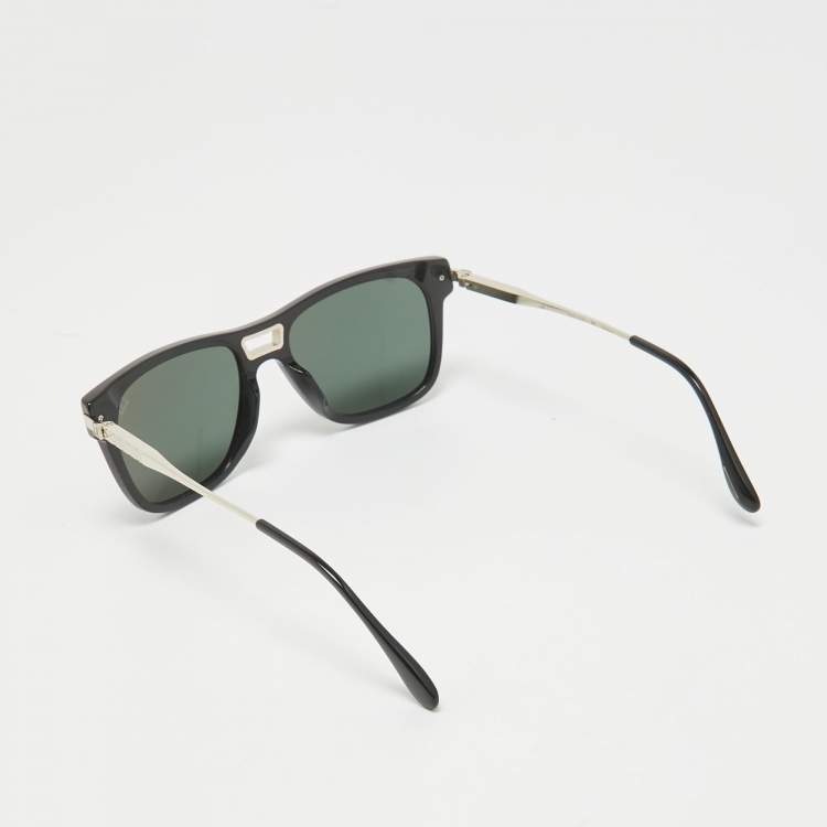 Pre Owned Dunhill Black 3P SDH135 Aviator Sunglasses
