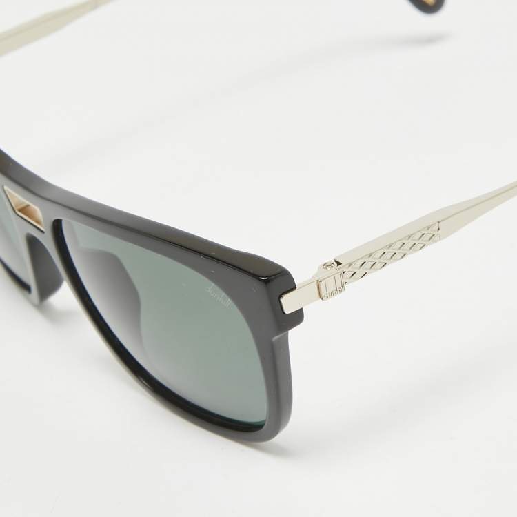 Pre Owned Dunhill Black 3P SDH135 Aviator Sunglasses