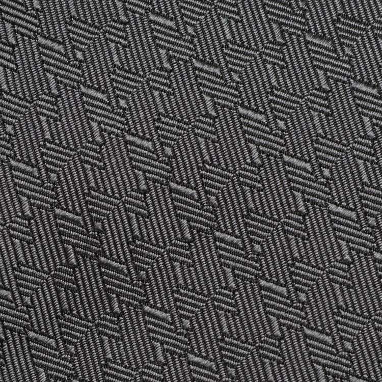 Pre Owned Dunhill Dark Grey Woven Motif Silk Tie