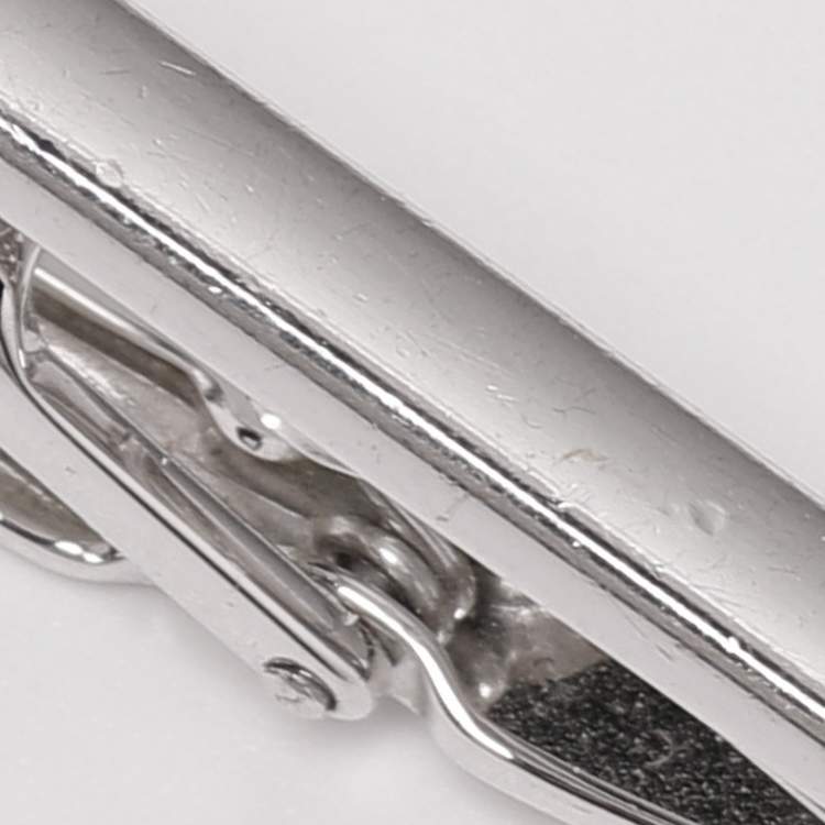 Pre Owned Dunhill Silver Tone Metal Tie Clip 