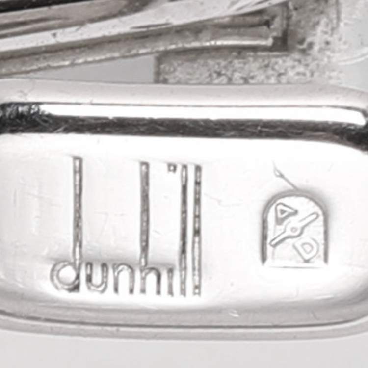 Pre Owned Dunhill Silver Tone Metal Tie Clip 