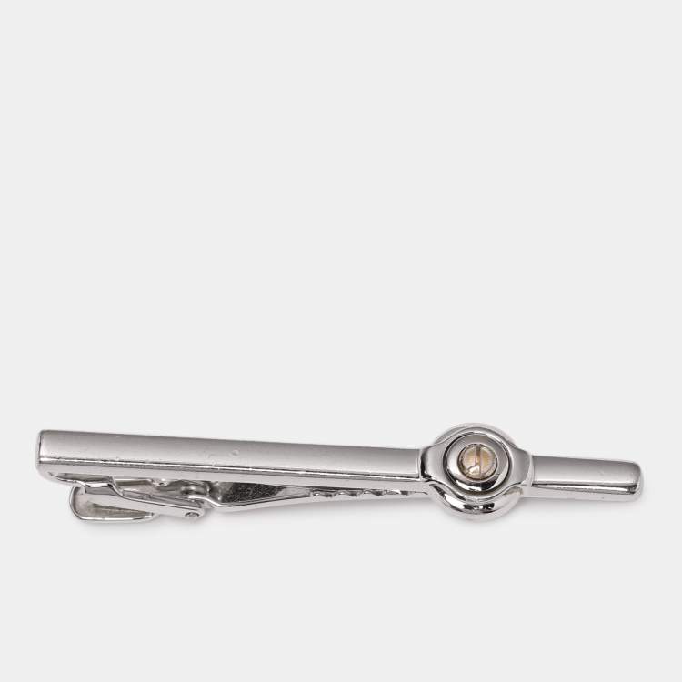 Pre Owned Dunhill Silver Tone Metal Tie Clip 