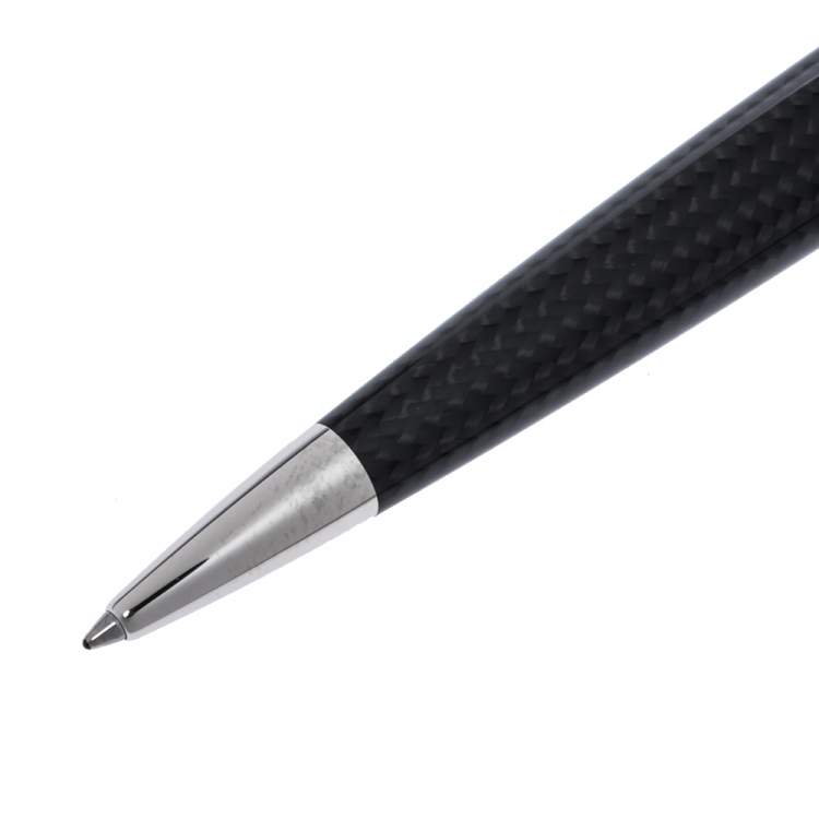 Pre Owned Dunhill Avorities Grey Woven Effect Palladium Finish Ballpoint Pen