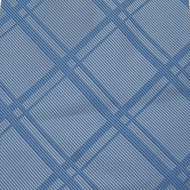Pre Owned Dunhill Blue Check Patterned Traditional Silk Tie