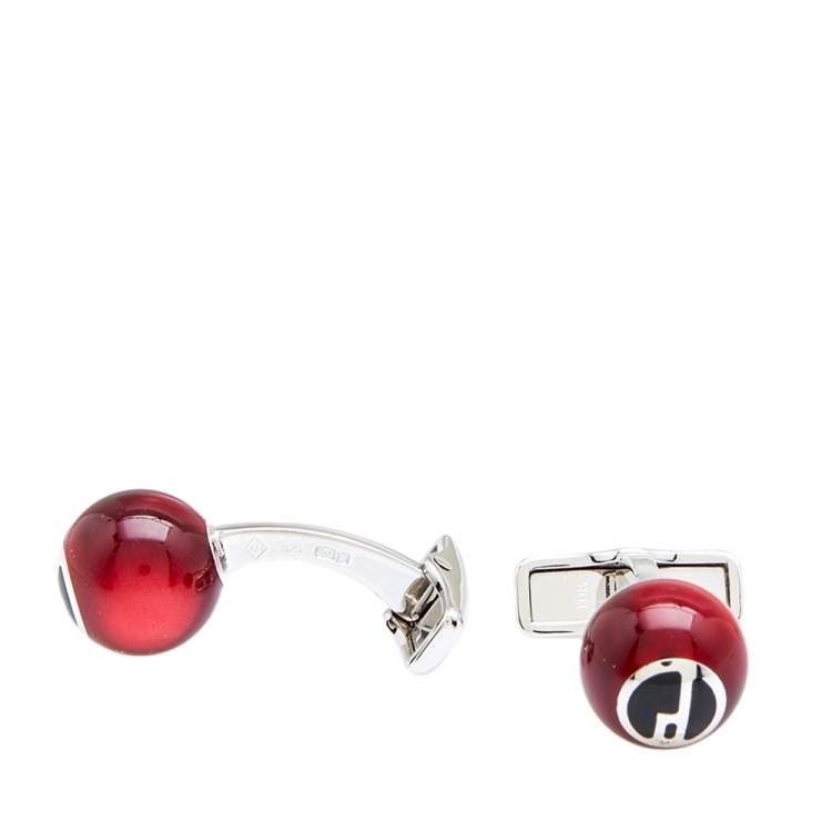Pre Owned Dunhill Resin Sterling Silver Cufflinks