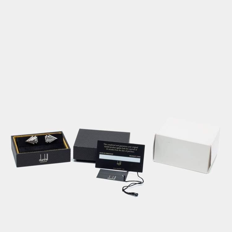 Pre Owned Dunhill Silver Tone Arrows Cufflinks