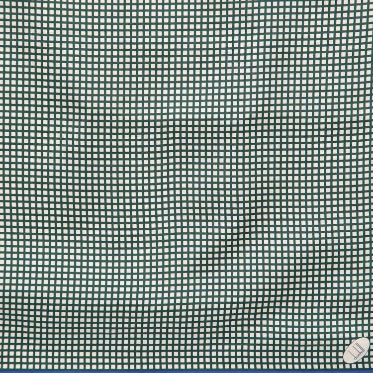 Pre Owned Dunhil Green Checked Silk Pocket Square