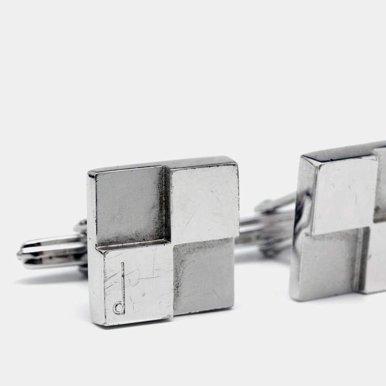 Pre Owned Dunhill Sterling Silver Square Cufflinks
