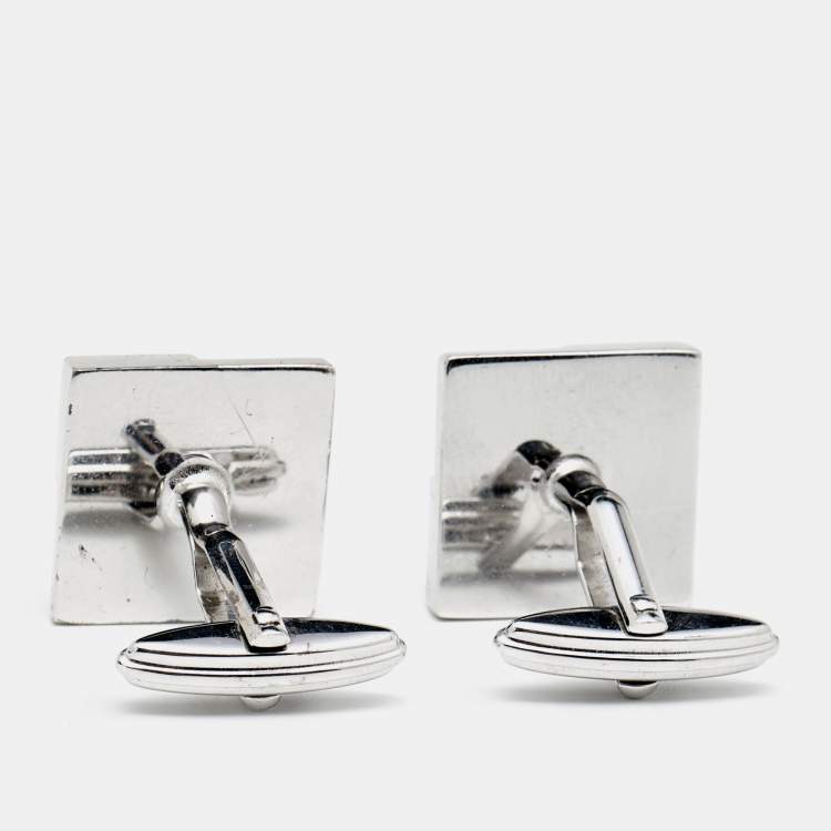 Pre Owned Dunhill Sterling Silver Square Cufflinks