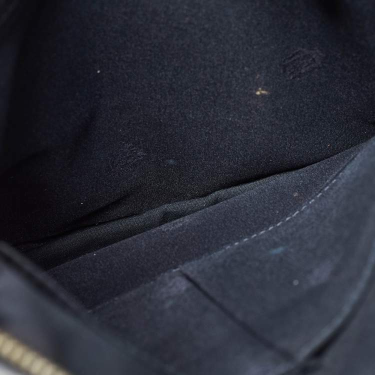 Pre Owned Dunhill Black Leather Zip Messenger Bag