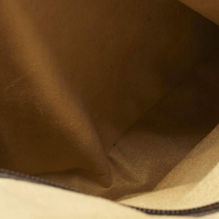 Pre Owned Dunhill Cacao Leather Double Gusset Briefcase