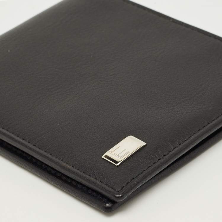Pre Owned Dunhill Black Leather Bifold Wallet
