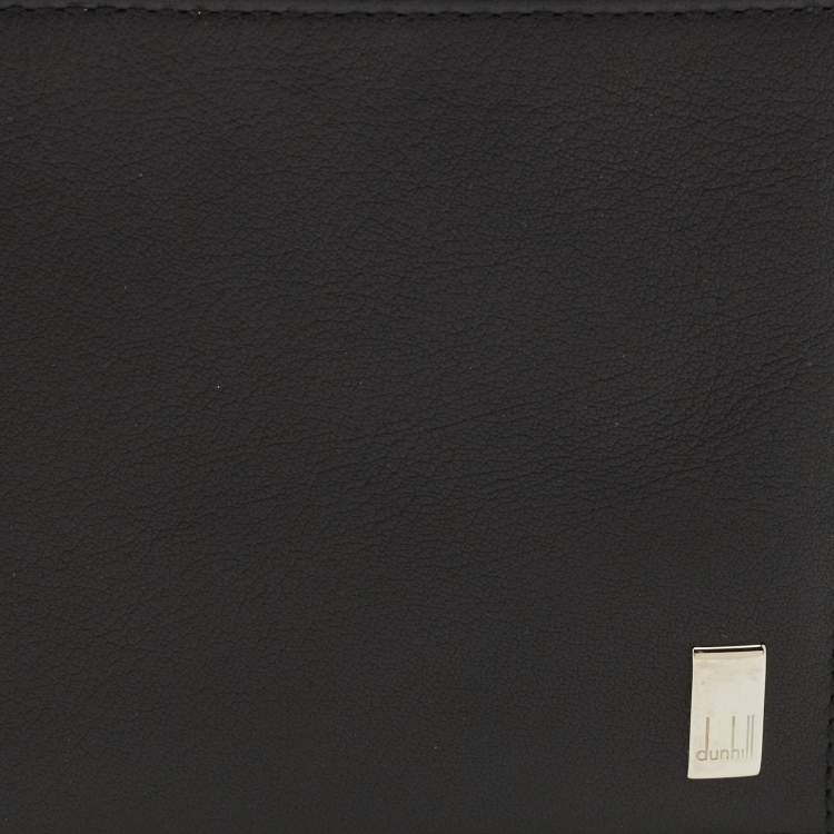 Pre Owned Dunhill Black Leather Bifold Wallet
