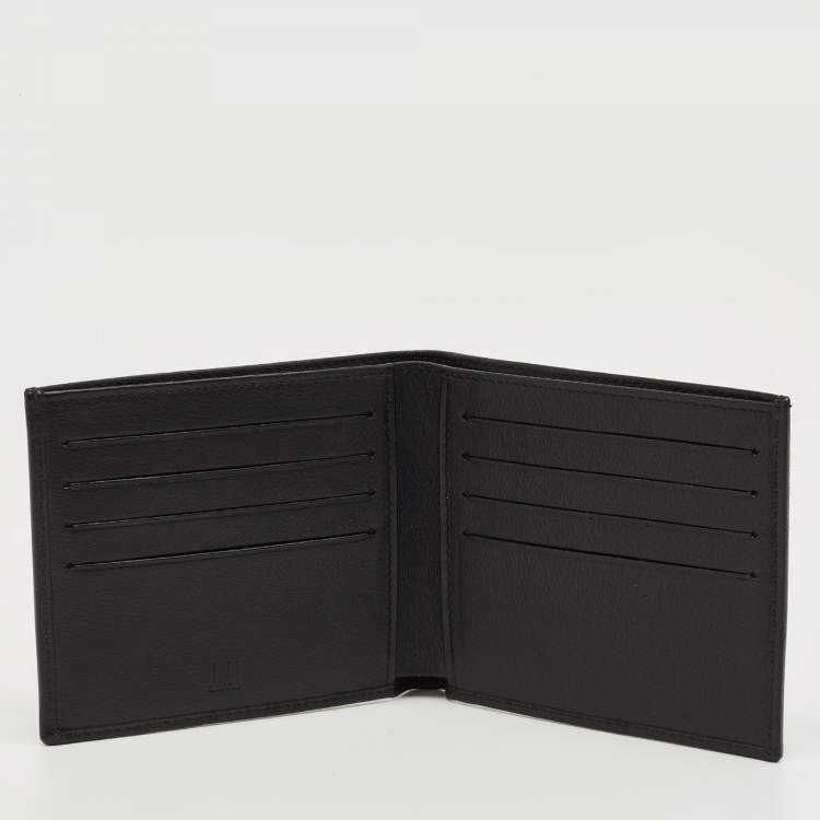 Pre Owned Dunhill Black Leather Bifold Wallet