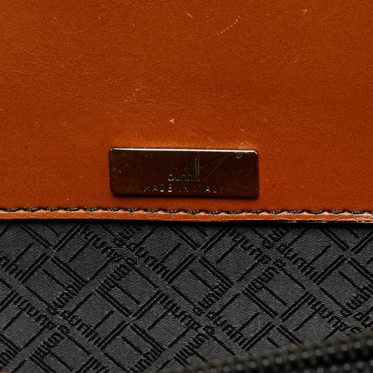 Pre Owned Dunhill Black Glossy Leather Confidential Briefcase