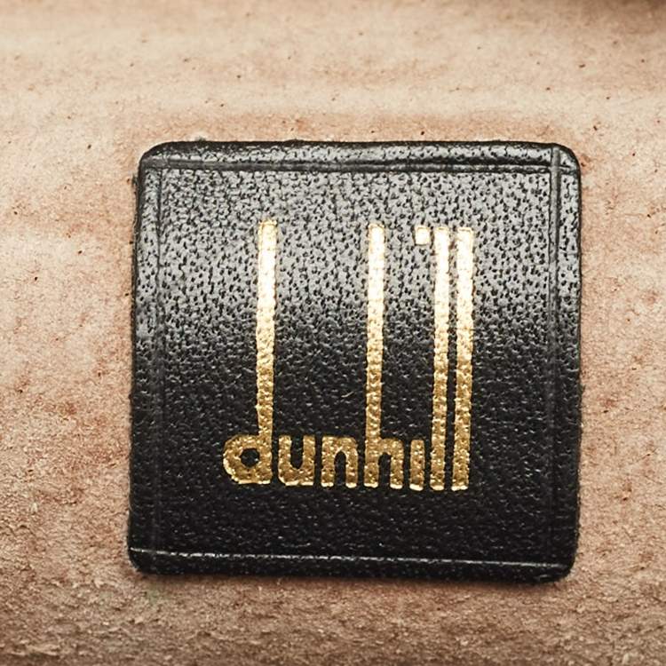 Pre Owned Dunhill Black Wristlet Leather Zip Pouch