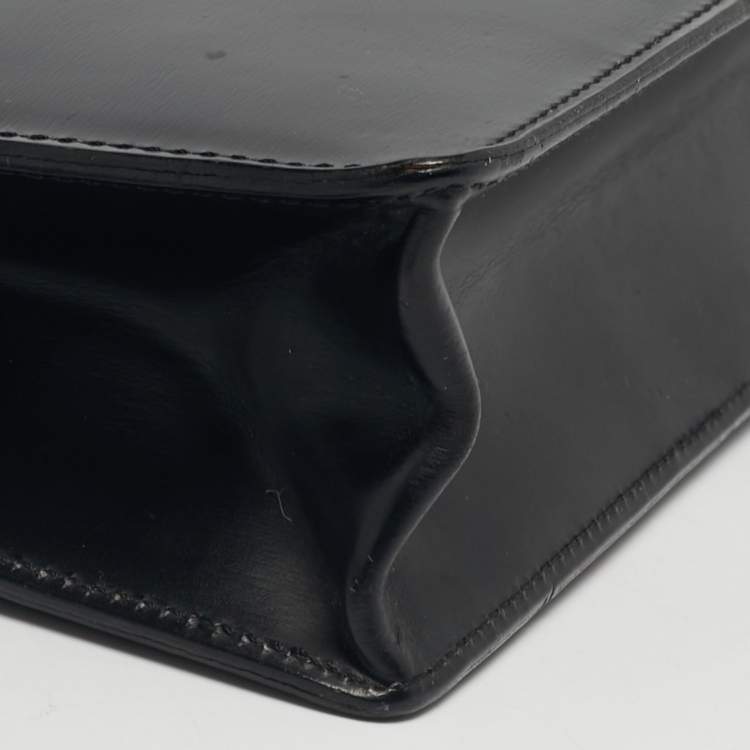 Pre Owned Dunhill Alfred Black Leather Wristlet Pouch