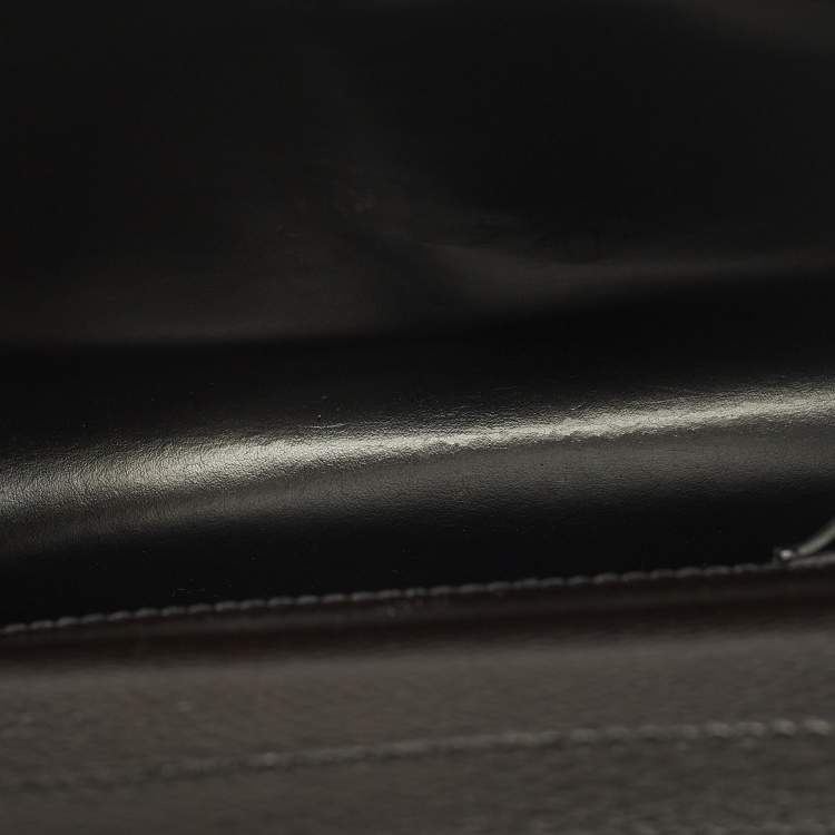 Pre Owned Dunhill Black Leather Wristlet Clutch