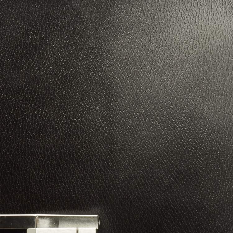 Pre Owned Dunhill Black Leather Wristlet Clutch