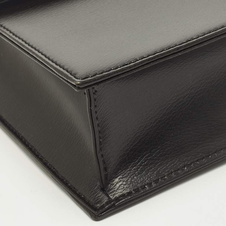 Pre Owned Dunhill Black Leather Wristlet Clutch