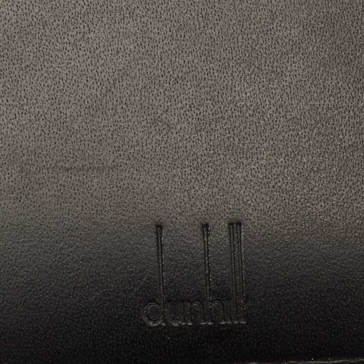 Pre Owned Dunhill Black Embossed Leather Bifold Wallet