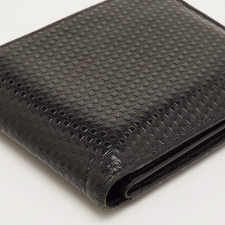 Pre Owned Dunhill Black Embossed Leather Bifold Wallet