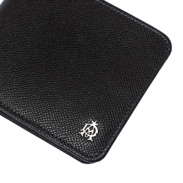 Pre Owned Dunhill Dark Grey Leather Bourdon Bifold Wallet
