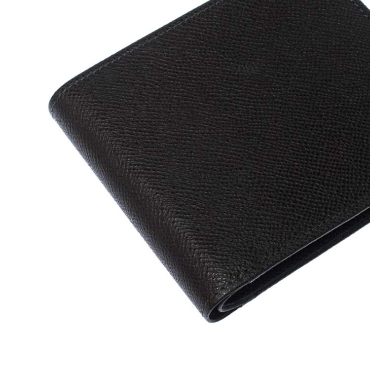 Pre Owned Dunhill Dark Grey Leather Bourdon Bifold Wallet