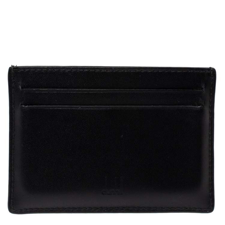 Pre Owned Dunhill Black Leather Card Holder