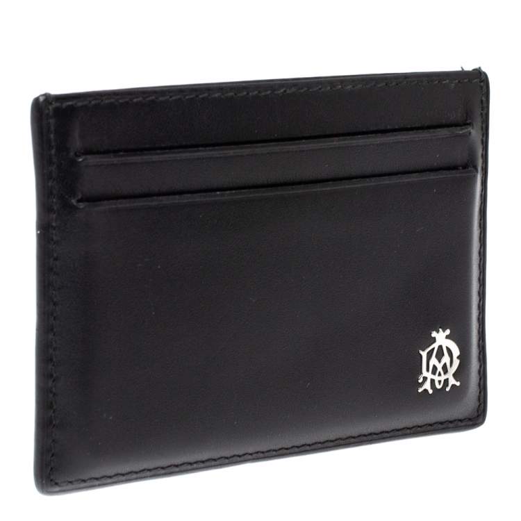 Pre Owned Dunhill Black Leather Card Holder