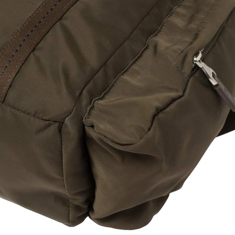 Pre Owned Dunhill Military Green Nylon Large Guardsman Backpack